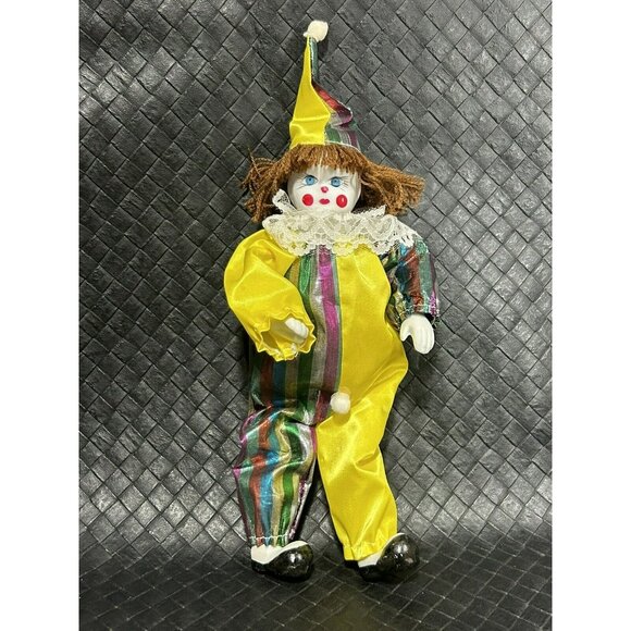 Collectible Circus Clown Doll Porcelain ARTMARK Chicago Ltd Grannycore - Picture 2 of 10